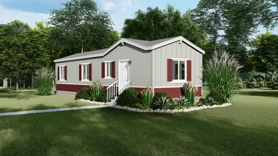 The FAIRPOINT 14442C Optional Heritage Exterior. This Manufactured Mobile Home features 2 bedrooms and 1 bath.