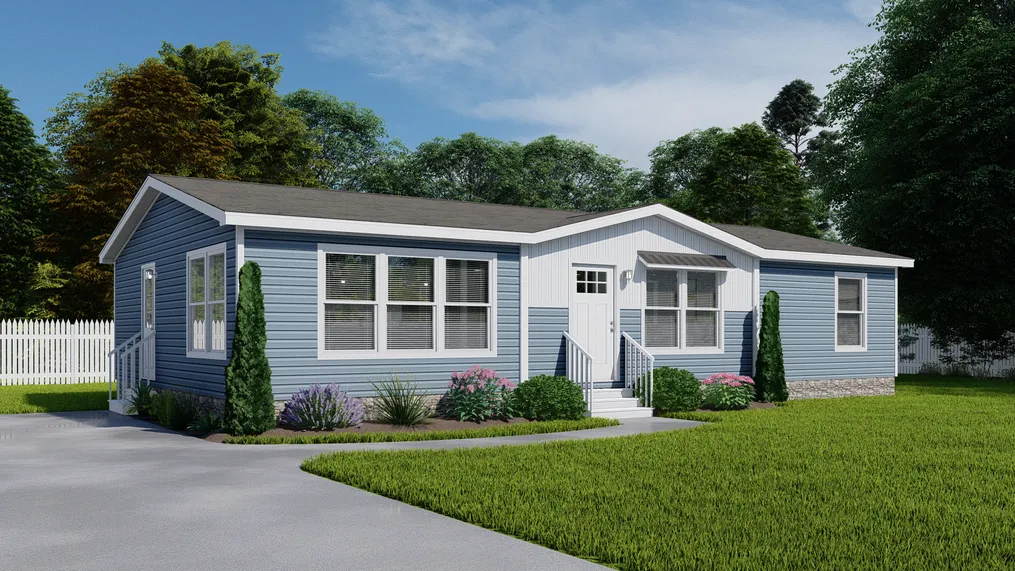 The THE FUSION C Exterior. This Manufactured Mobile Home features 3 bedrooms and 2 baths.