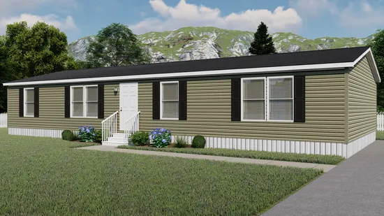 The GARNET Exterior. This Manufactured Mobile Home features 3 bedrooms and 2 baths.