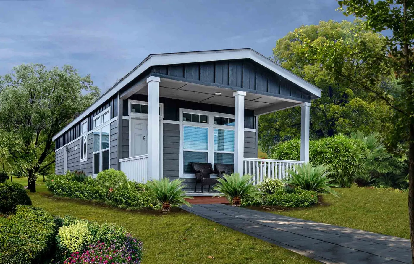 The K1640A Exterior. This Manufactured Mobile Home features 1 bedroom and 1 bath.