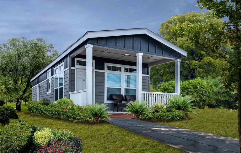 The K1640A Exterior. This Manufactured Mobile Home features 1 bedroom and 1 bath.