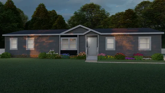 The THE CASCADE Exterior. This Manufactured Mobile Home features 4 bedrooms and 2 baths.