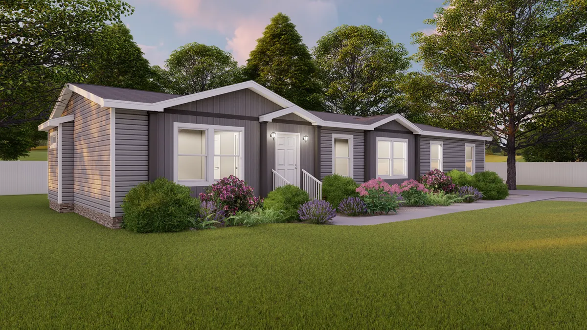The THE FRANKLIN XL Exterior. This Manufactured Mobile Home features 4 bedrooms and 2 baths.