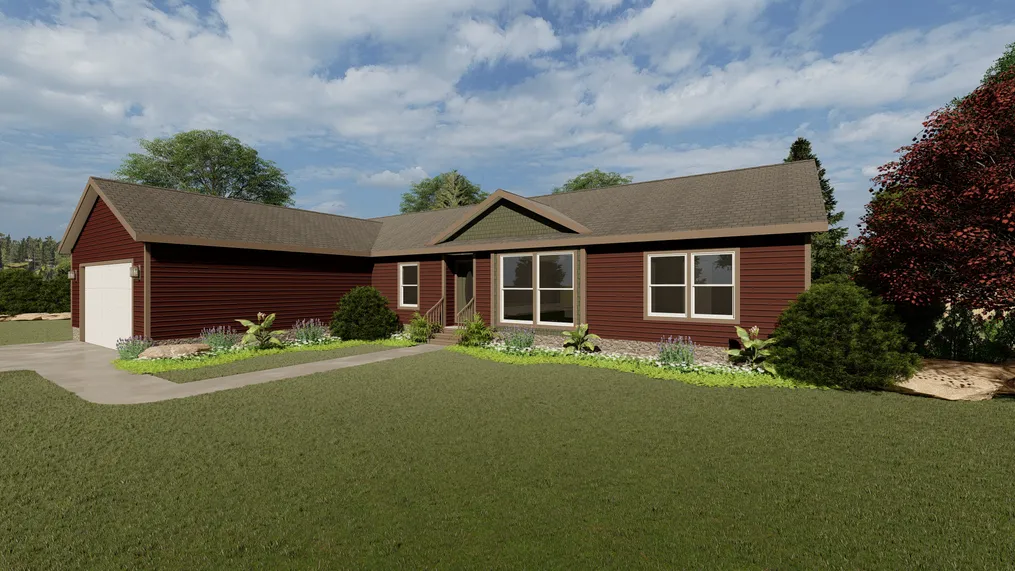 The CLAYTON PREFERRED Exterior. This Manufactured Mobile Home features 3 bedrooms and 2 baths.