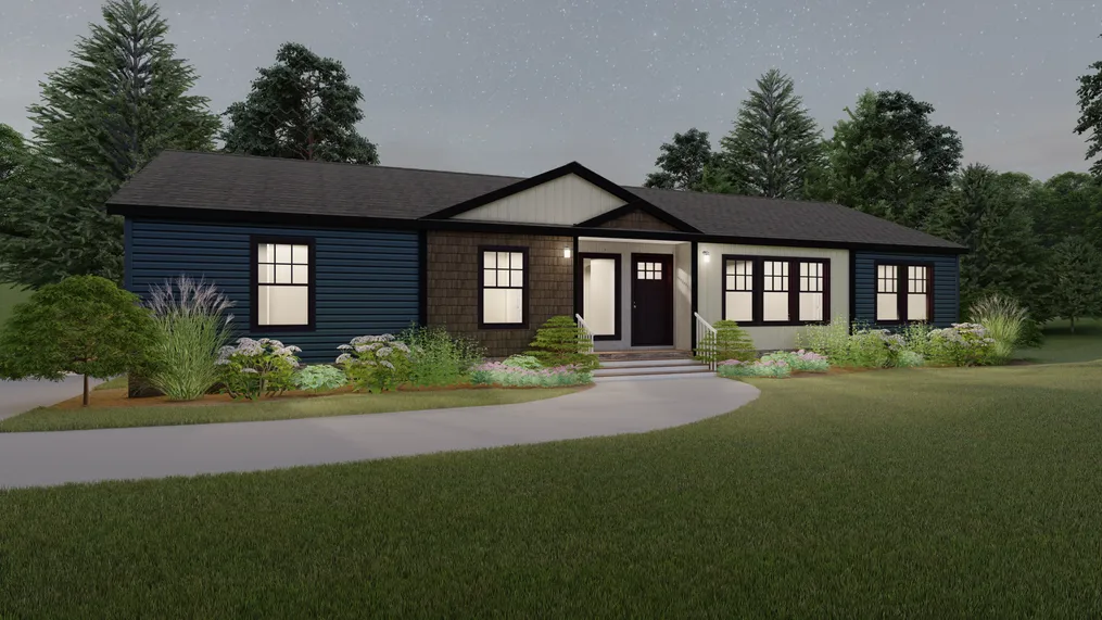 The TAYLOR 6430-9062 SECT Exterior. This Manufactured Mobile Home features 3 bedrooms and 2 baths.