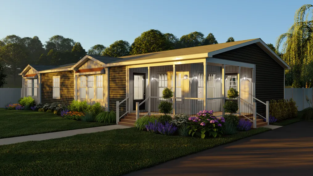 The 1442 CAROLINA SOUTHERN COMFORT Exterior. This Manufactured Mobile Home features 3 bedrooms and 2 baths.