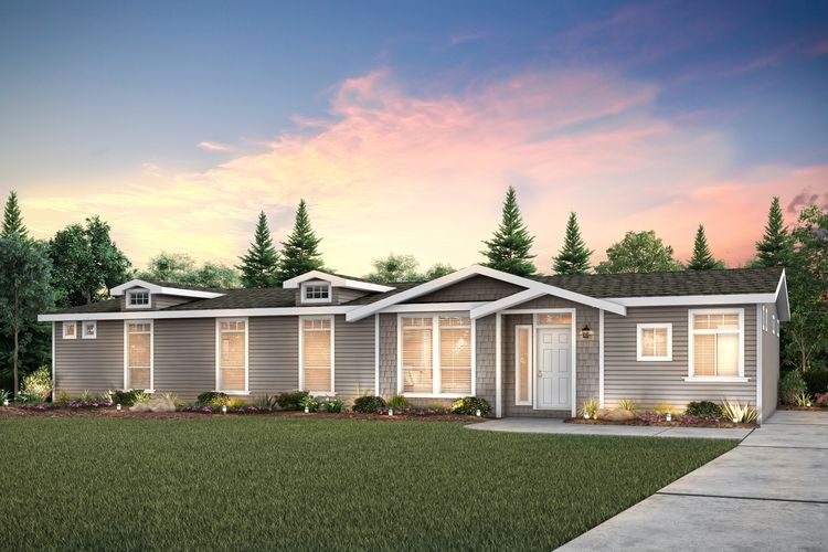 The ENCHANTMENT 3070A Exterior. This Manufactured Mobile Home features 3 bedrooms and 2 baths.