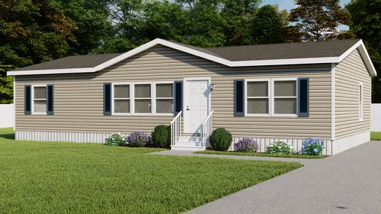 The THE BURTON Exterior. This Manufactured Mobile Home features 3 bedrooms and 2 baths.