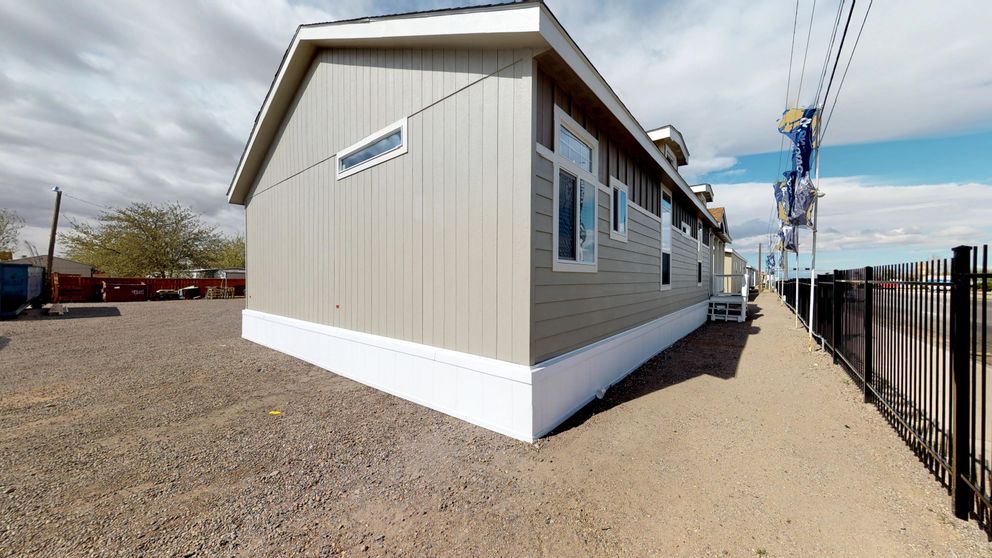 The SUM3068A Exterior. This Manufactured Mobile Home features 3 bedrooms and 2 baths.