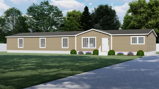 The THE HEWITT Exterior. This Manufactured Mobile Home features 4 bedrooms and 3 baths.
