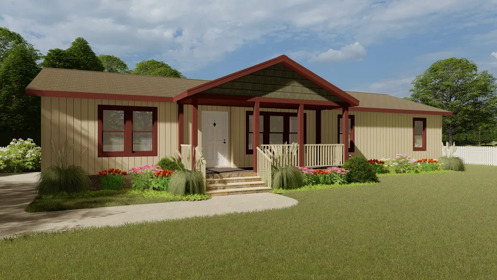 The 2860 MARLETTE SPECIAL Exterior. This Manufactured Mobile Home features 3 bedrooms and 2 baths.
