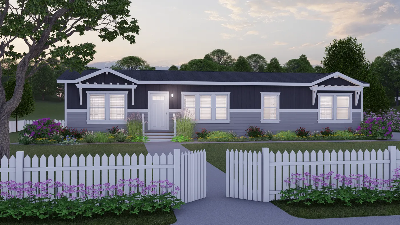 The CORONADO 2458C Exterior. This Manufactured Mobile Home features 3 bedrooms and 2 baths.
