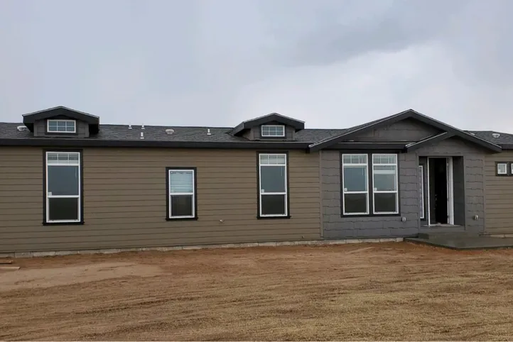 The ENCHANTMENT 3070A Exterior. This Manufactured Mobile Home features 3 bedrooms and 2 baths.