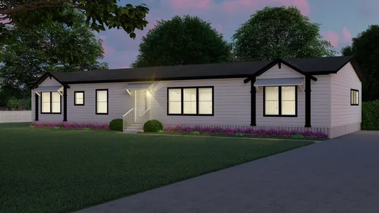 The THE GALVESTON Exterior. This Manufactured Mobile Home features 3 bedrooms and 2.5 baths.