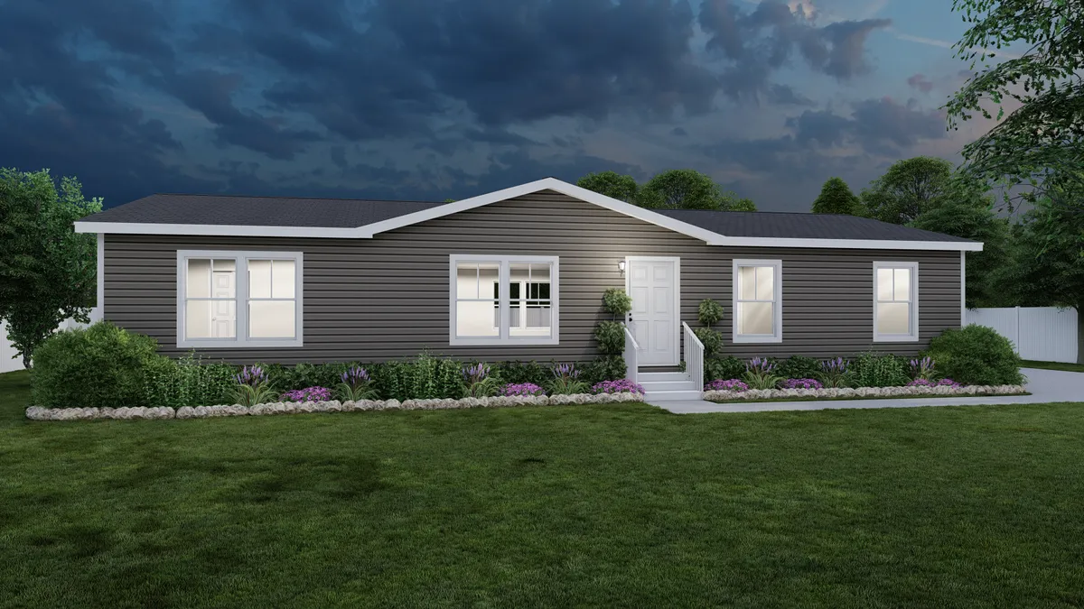The LEGEND 86 Exterior. This Manufactured Mobile Home features 3 bedrooms and 2 baths.