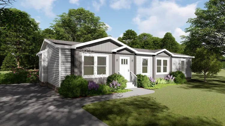 The THE FRANKLIN Exterior. This Manufactured Mobile Home features 3 bedrooms and 2 baths.