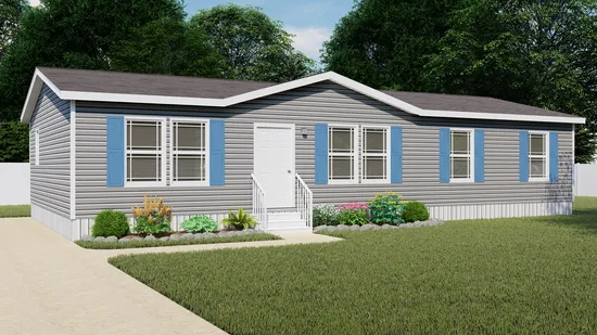 The TUCSON Exterior. This Manufactured Mobile Home features 3 bedrooms and 2 baths.