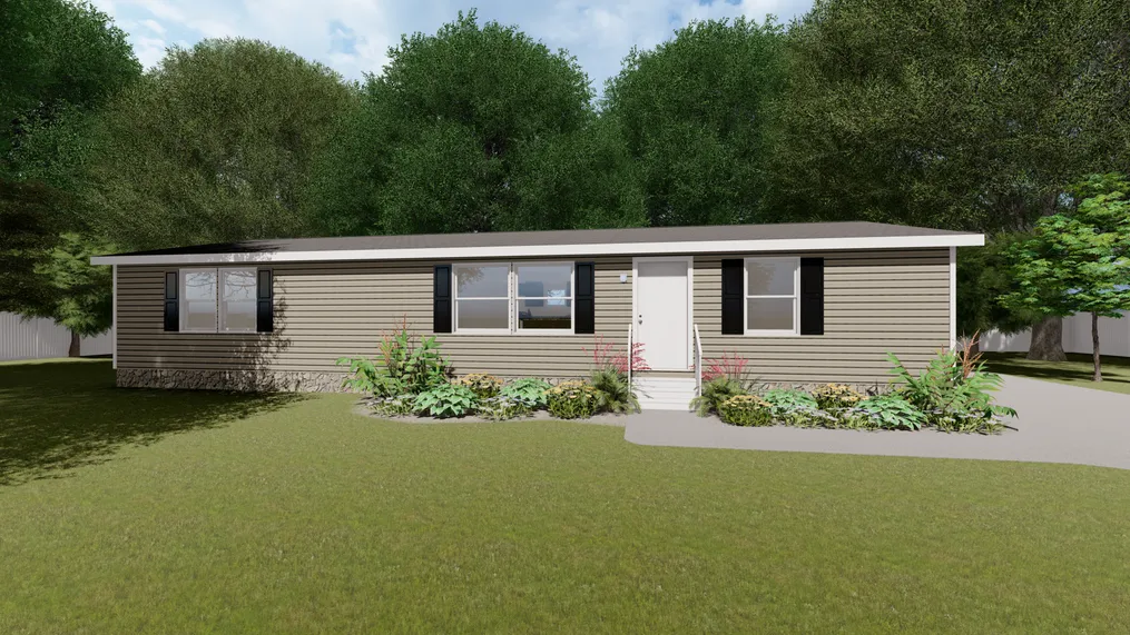 The THRILL Exterior. This Manufactured Mobile Home features 3 bedrooms and 2 baths.