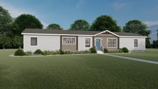 The EMMELINE Exterior. This Manufactured Mobile Home features 4 bedrooms and 2 baths.