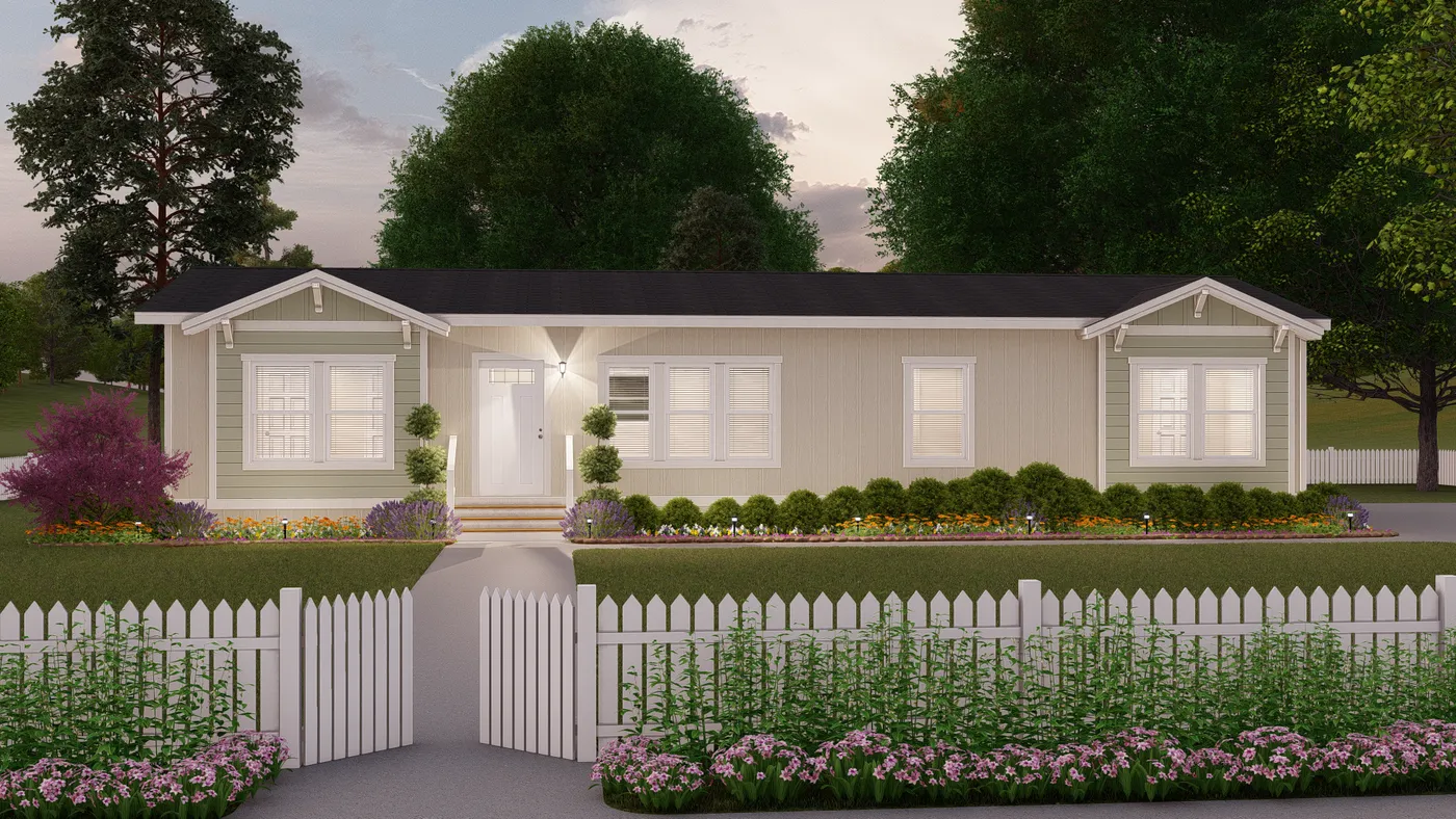 The CORONADO 2458C Exterior. This Manufactured Mobile Home features 3 bedrooms and 2 baths.