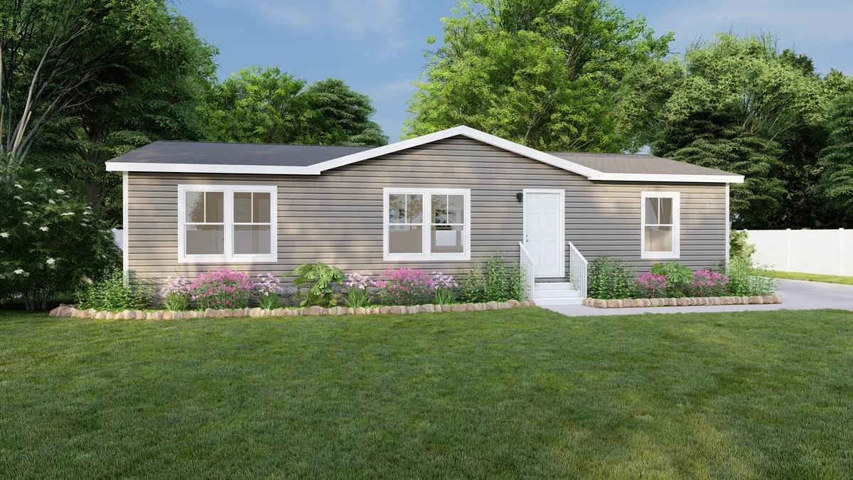 The LEGEND 98 Exterior. This Manufactured Mobile Home features 2 bedrooms and 2 baths.