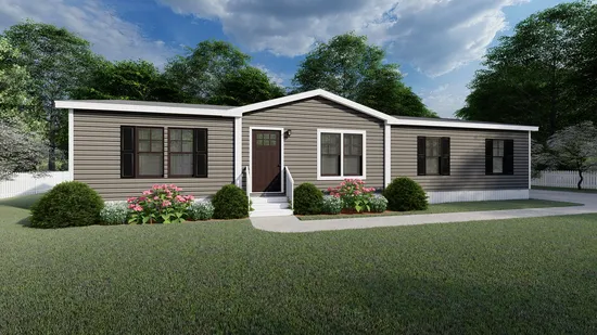 The THE LEO Exterior. This Manufactured Mobile Home features 3 bedrooms and 2 baths.