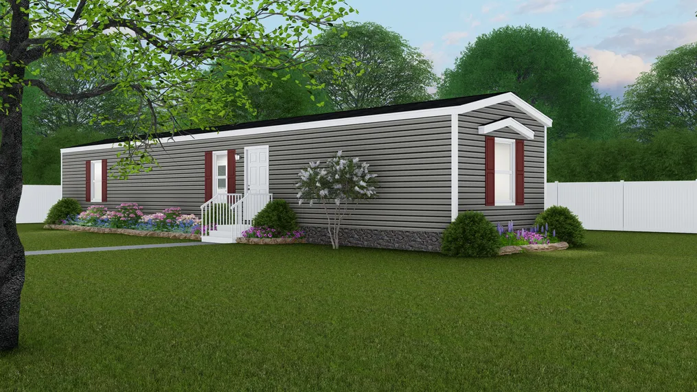 The TOPAZ Exterior. This Manufactured Mobile Home features 3 bedrooms and 2 baths.