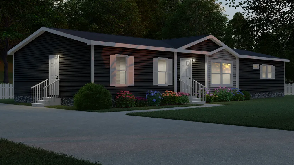 The SIG28663A Exterior. This Manufactured Mobile Home features 3 bedrooms and 2 baths.