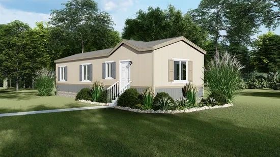 The FAIRPOINT 14442C Optional Cottage Exterior. This Manufactured Mobile Home features 2 bedrooms and 1 bath.