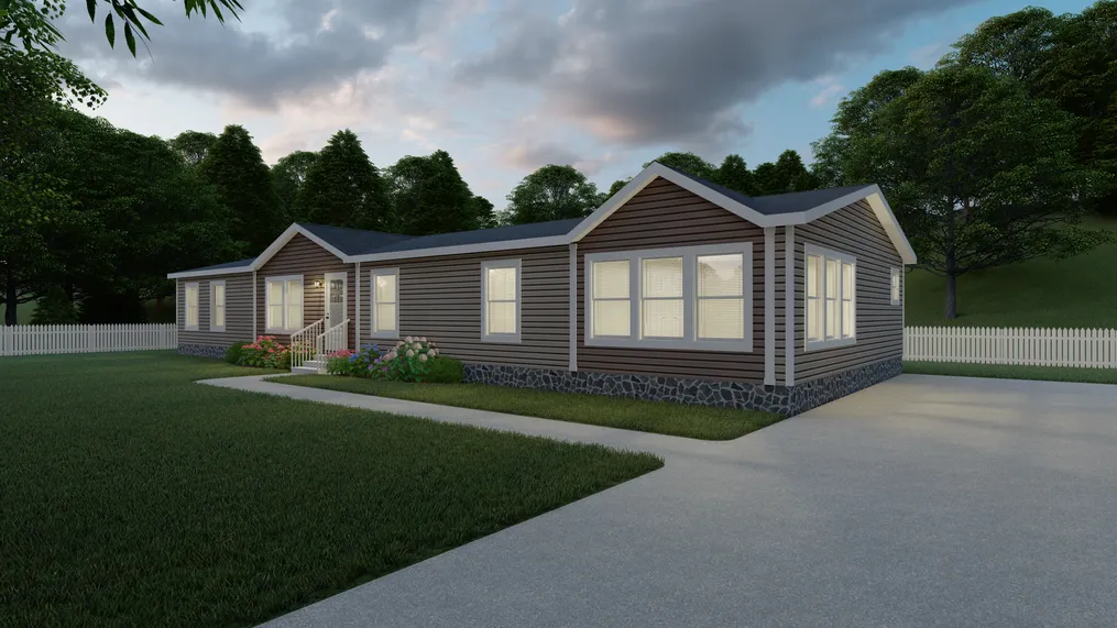 The BIG TICKET Exterior. This Manufactured Mobile Home features 4 bedrooms and 2 baths.