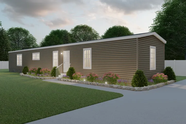 The THE BEXAR Exterior. This Manufactured Mobile Home features 3 bedrooms and 2 baths.