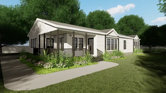 The THE LULAMAE Exterior (MH Advantage). This Manufactured Mobile Home features 3 bedrooms and 2 baths.