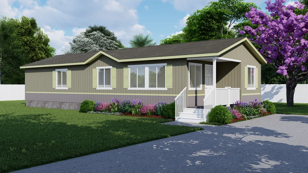 The FAIRPOINT 20523B Optional Porch and Cottage Exterior . This Manufactured Mobile Home features 3 bedrooms and 2 baths.