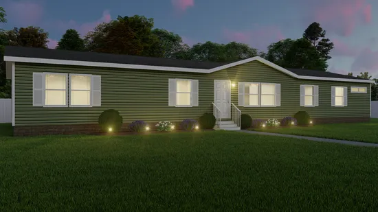 The THE MEADOWBROOK Exterior. This Manufactured Mobile Home features 4 bedrooms and 2 baths.