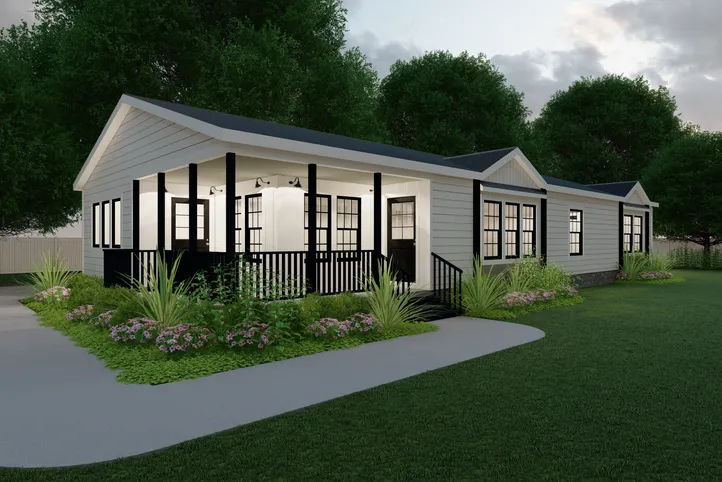 The THE LULAMAE Exterior (MH Advantage). This Manufactured Mobile Home features 3 bedrooms and 2 baths.