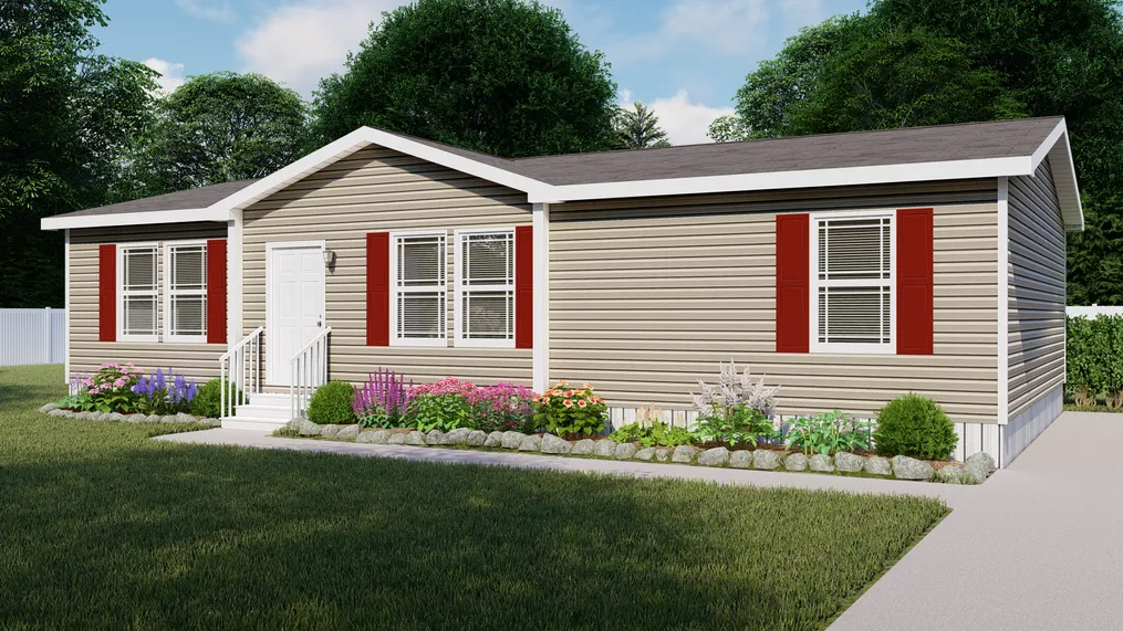 The SUNDANCE 48B Exterior. This Manufactured Mobile Home features 3 bedrooms and 2 baths.