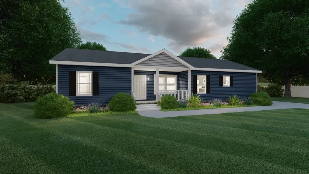 The CLASSIC 56G Exterior (MH Advantage). This Manufactured Mobile Home features 3 bedrooms and 2 baths.