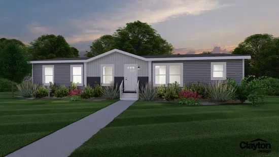 The BREEZE FARMHOUSE Exterior. This Manufactured Mobile Home features 3 bedrooms and 2 baths.