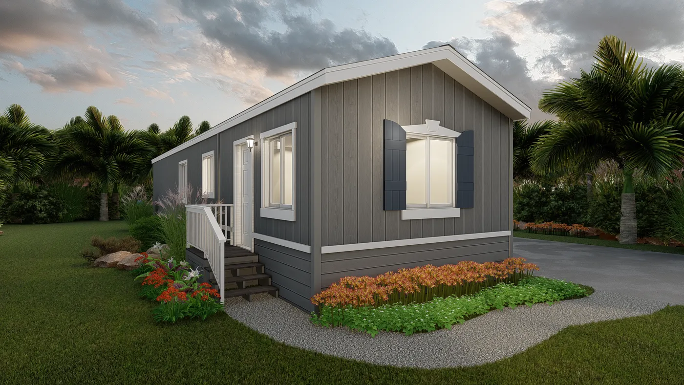 The GPII 1442-2B HERMOSA Exterior. This Manufactured Mobile Home features 2 bedrooms and 2 baths.