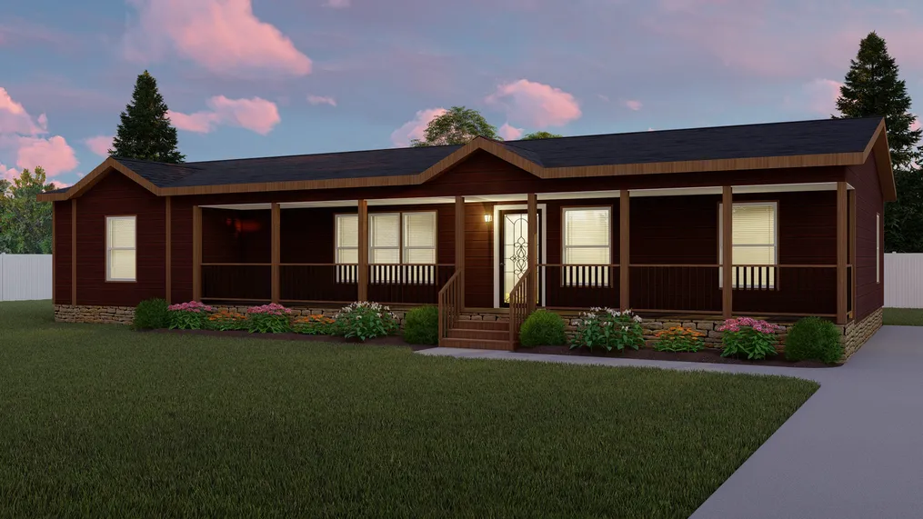 The THE CABIN Exterior. This Manufactured Mobile Home features 3 bedrooms and 2 baths.
