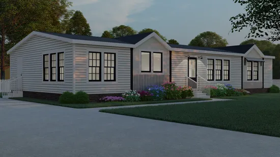 The THE LIZA JANE Exterior. This Manufactured Mobile Home features 3 bedrooms and 2 baths.