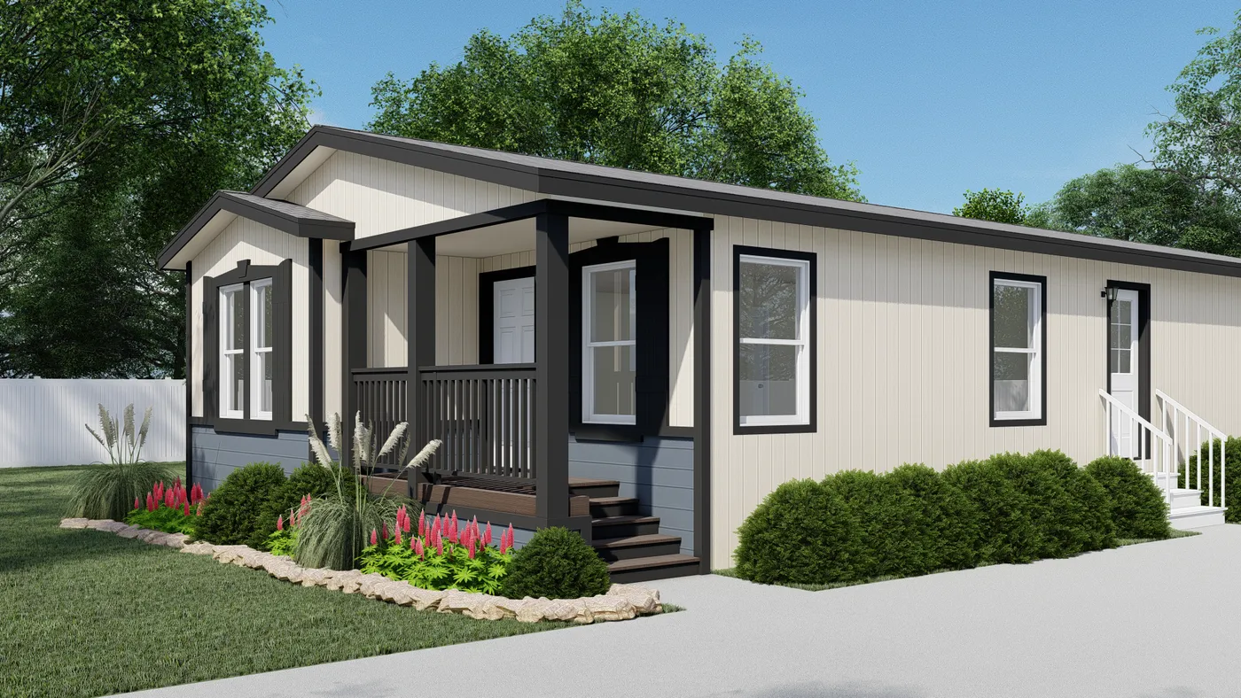 The GPII-2456-3B BRADBURY Exterior. This Manufactured Mobile Home features 3 bedrooms and 2 baths.