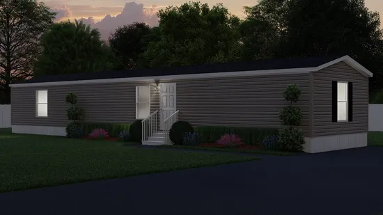 The AMBER Exterior. This Manufactured Mobile Home features 3 bedrooms and 2 baths.