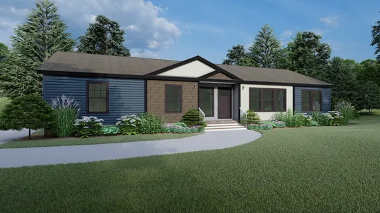 The TAYLOR 6430-9062 SECT Exterior. This Manufactured Mobile Home features 3 bedrooms and 2 baths.