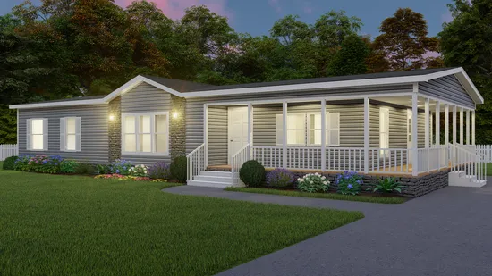 The THE WEISSMULLER Exterior. This Manufactured Mobile Home features 3 bedrooms and 2 baths.
