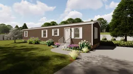 The THE LODGE Exterior. This Manufactured Mobile Home features 2 bedrooms and 2 baths.
