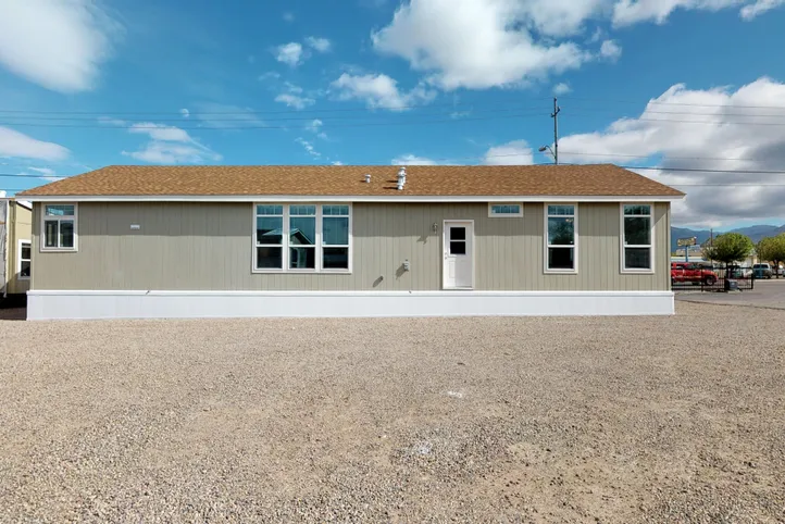 The SUM3068A Exterior. This Manufactured Mobile Home features 3 bedrooms and 2 baths.