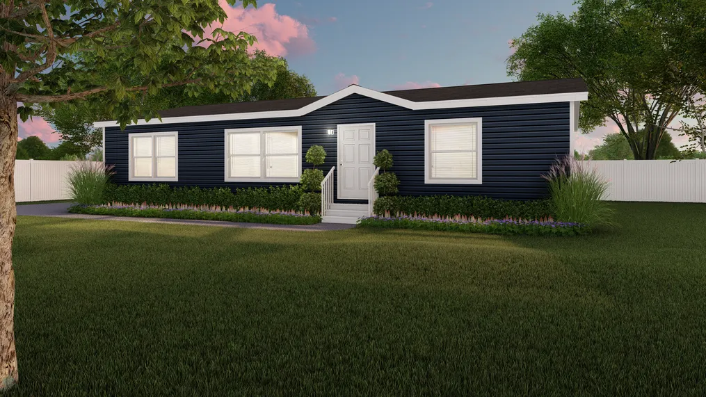 The THE BENJAMIN Exterior. This Manufactured Mobile Home features 3 bedrooms and 2 baths.