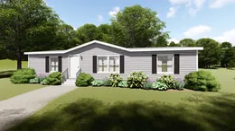 The SATISFACTION Exterior. This Manufactured Mobile Home features 3 bedrooms and 2 baths.