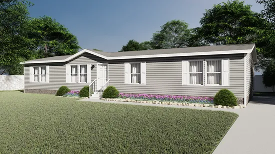 The 5604 ENTERPRISE 4 6428 Exterior. This Manufactured Mobile Home features 3 bedrooms and 2 baths.